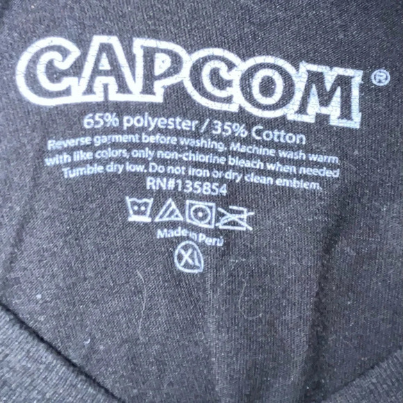 Capcom Street Fighter Ryu T Shirt Mens Size XL Black White Vintage Retro Rare - Picture 5 of 6